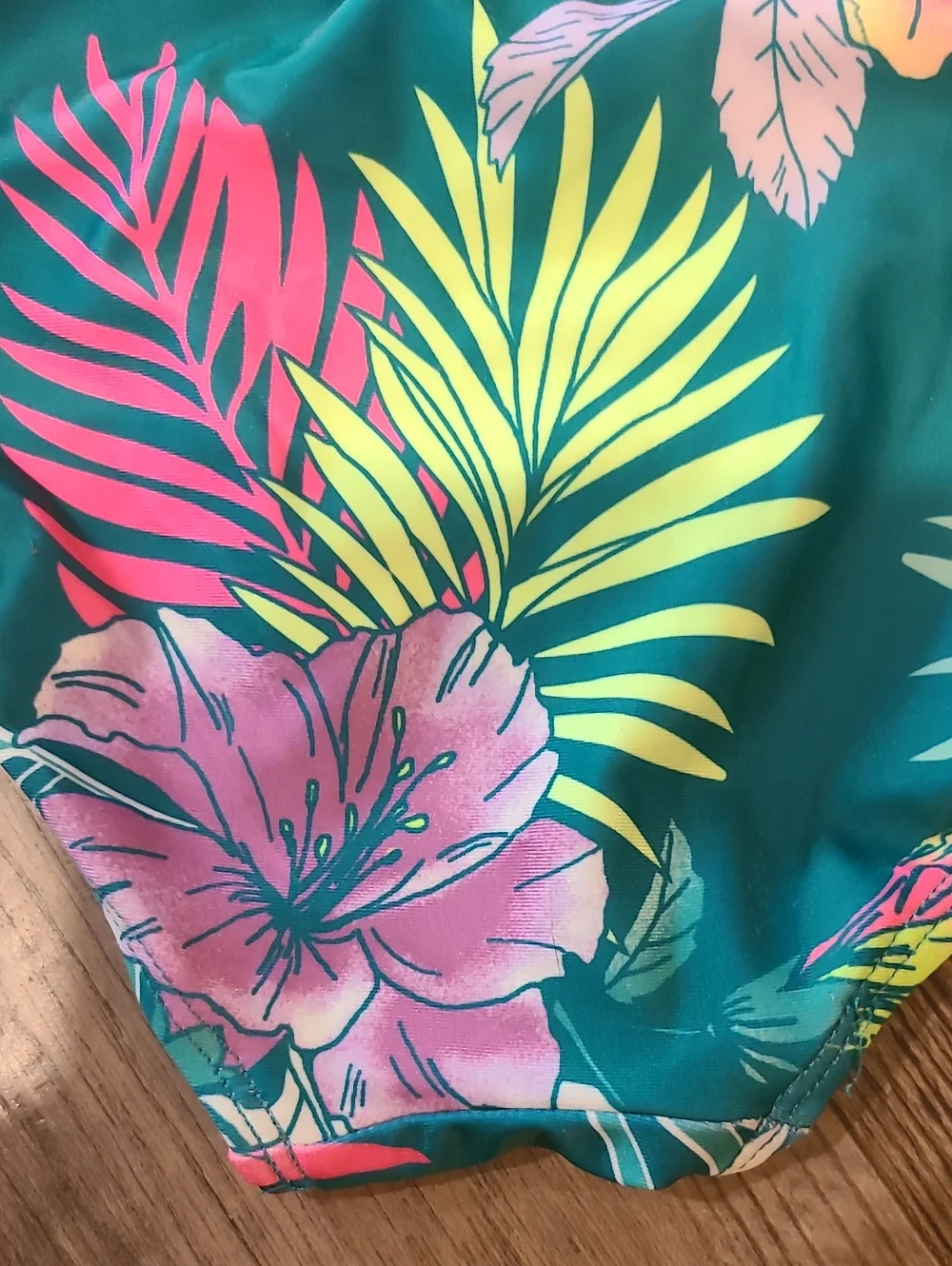 Justice Teal Floral Two-Piece Girls' Bikini Set Size Medium/10